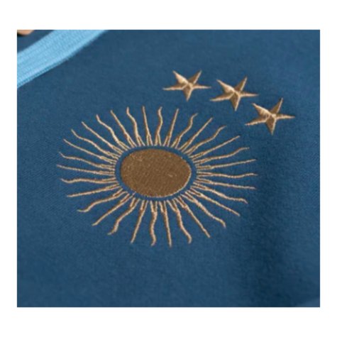 Argentina Retro Football Hoodie El Sol (Navy)