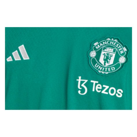 2023-2024 Man Utd Training Tee (Green) (Charlton 9)