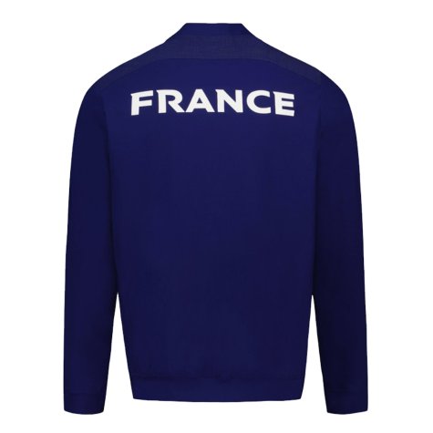 2023-2024 France Rugby Zipped Sweatshirt (Blue)