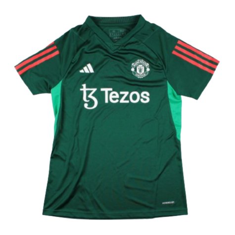 2023-2024 Man Utd Training Shirt (Green) - Ladies (Neville 2)