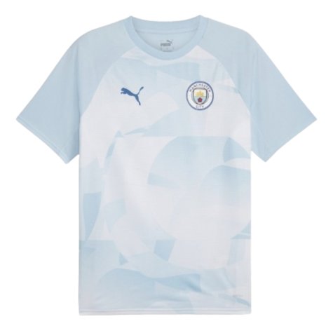 2023-2024 Man City Prematch SS Jersey (Silver Sky) (GUNDOGAN 8)