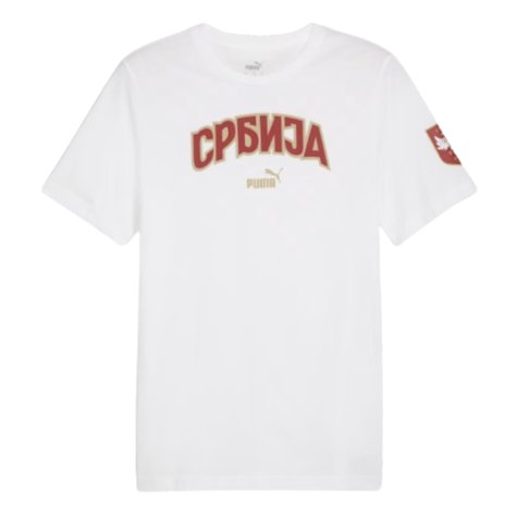 2024-2025 Serbia FtblIcons Tee (White) (Milenkovic 4)