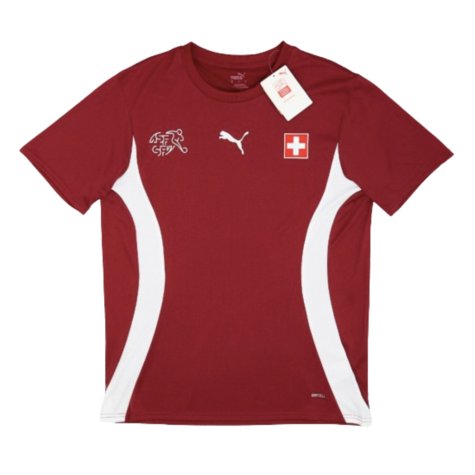 2024-2025 Switzerland Pre-Match Jersey (Red) (Lichsteiner 2)