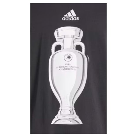 adidas Euro 2024 Official Emblem Trophy T-Shirt - Black