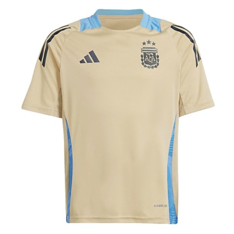 2024-2025 Argentina Training Jersey (Hazy Beige) - Kids (AGUERO 10)