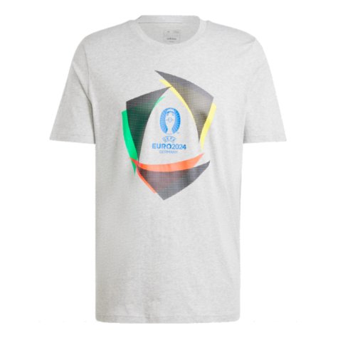 adidas EURO24 Official Emblem Ball T-Shirt - Grey (Your Name)