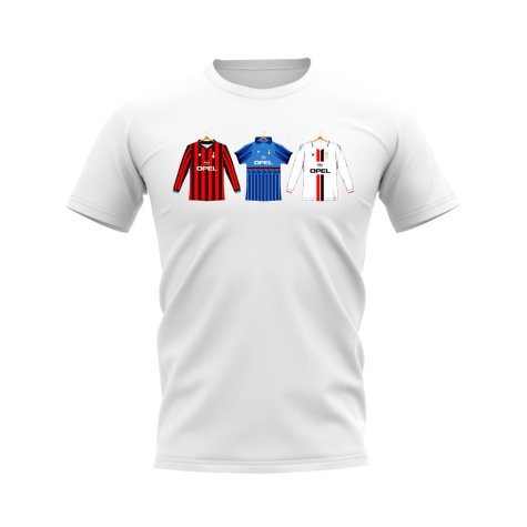 AC Milan 1995-1996 Retro Shirt T-shirt (White) (PIRLO 21)