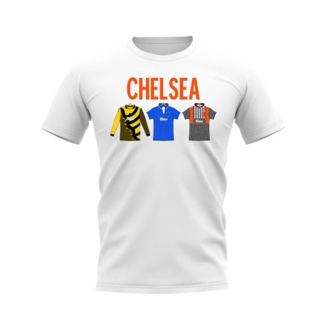 Chelsea 1995-1996 Retro Shirt T-shirts - Text (White) (Zola 25)