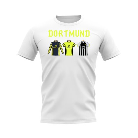 Dortmund 1996-1997 Retro Shirt T-shirt - Text (White) (Bellingham 22)