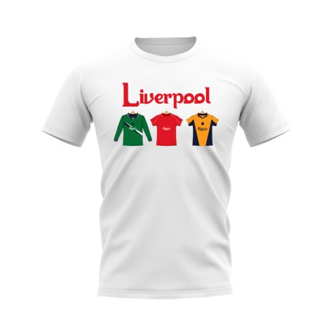 Liverpool 2000-2001 Retro Shirt T-shirt - Text (White) (DALGLISH 7)