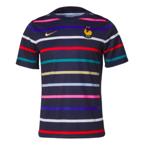 2024-2025 France Academy Pro Home Pre-Match Top (Navy) (Your Name)