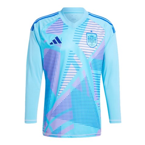 2024-2025 Spain Home LS Goalkeeper Shirt (Semi Blue) (Your Name)