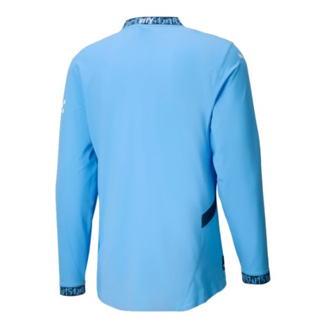 2024-2025 Man City Authentic Long Sleeve Home Shirt (Akanji 25)