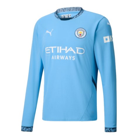 2024-2025 Man City Home Long Sleeve Shirt (Grealish 10)