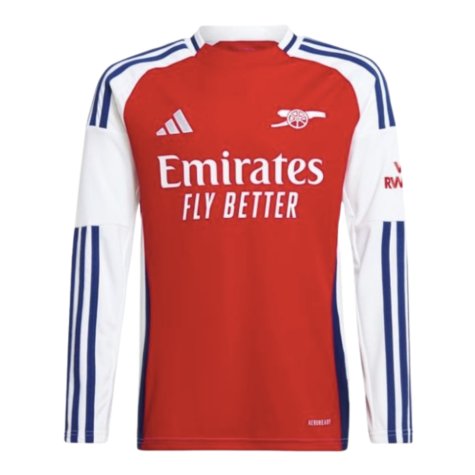 2024-2025 Arsenal Long Sleeve Home Shirt (Kids) (White 4)