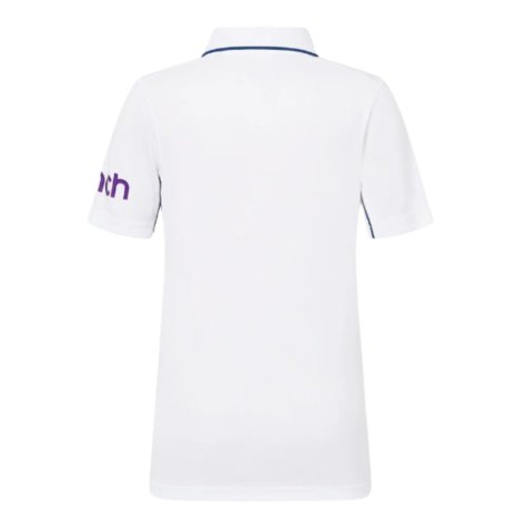 2024 England Test Cricket Replica SS Shirt (White) - Kids