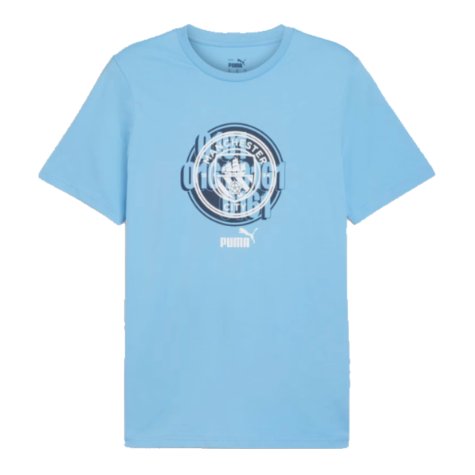 2024-2025 Man City ftblCulture Tee (Light Blue) (Kun Aguero 10)