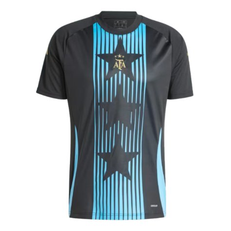 2024-2025 Argentina Pre-Match Shirt (Black) (Your Name)