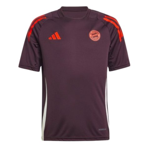 2024-2025 Bayern Munich Training Tee (Shadow Maroon) - Kids (Goretzka 8)