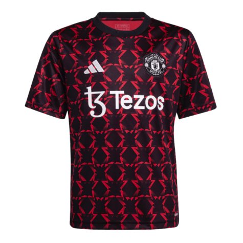 2024-2025 Man Utd Pre-Match Shirt (Black) - Kids (McTominay 39)