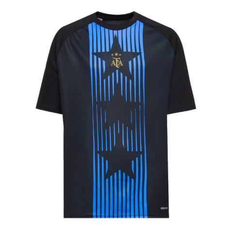 2024-2025 Argentina Pre-Match Shirt (Black) - Kids (Your Name)