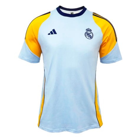 2024-2025 Real Madrid Training Tee (Glow Blue) (Bellingham 5)