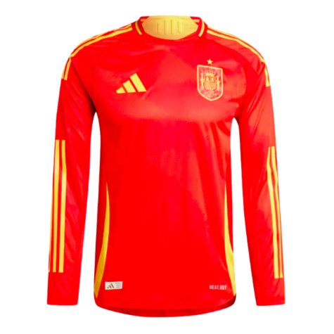 2024-2025 Spain Authentic Long Sleeve Home Shirt (Oyarzabal 21)