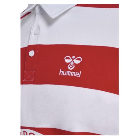 2024-2025 Denmark Rugby Striped Polo Shirt (Red)