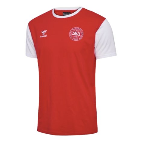 2024-2025 Denmark Fan 24 Block Tee (Red) (Dolberg 12)