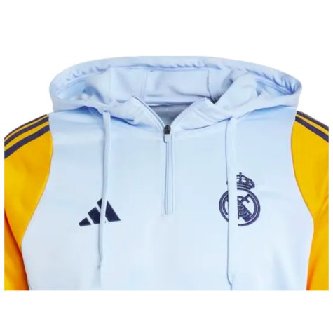 2024-2025 Real Madrid Track Hoody (Glow Blue)