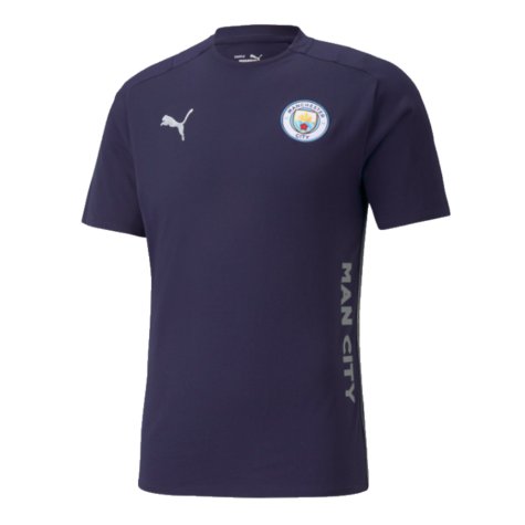 2024-2025 Man City Casuals Tee (Navy) (J.Alvarez 19)