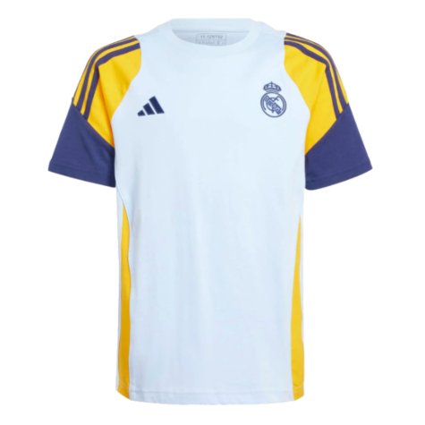 2024-2025 Real Madrid Training Tee (Glow Blue) - Kids (Beckham 23)