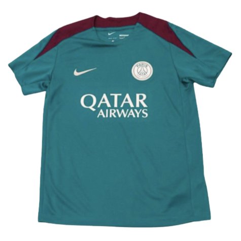 2024-2025 PSG Strike Dri-Fit Training Shirt (Teal) - Kids (Cavani 9)