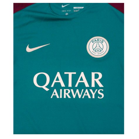 2024-2025 PSG Strike Dri-Fit Training Shirt (Teal) - Kids (Cavani 9)