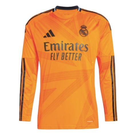 2024-2025 Real Madrid Long Sleeve Away Shirt (Tchouameni 14)