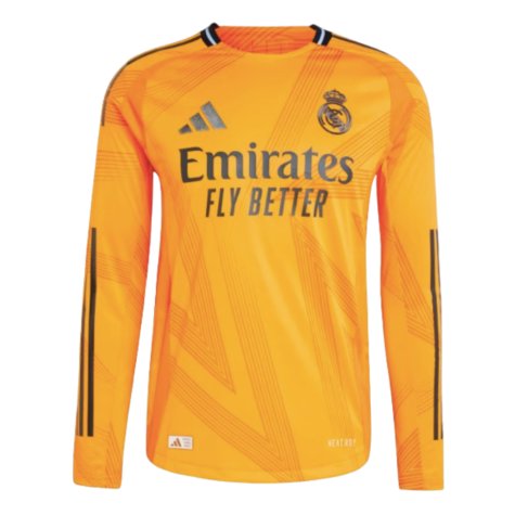 2024-2025 Real Madrid Authentic Long Sleeve Away Shirt (Bellingham 5)