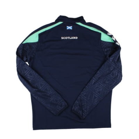 2024-2025 Scotland Rugby Long Sleeve Half Zip Training Top (Navy)