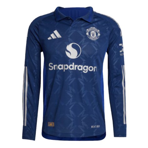 2024-2025 Man Utd Authentic Long Sleeve Away Shirt (Charlton 9)