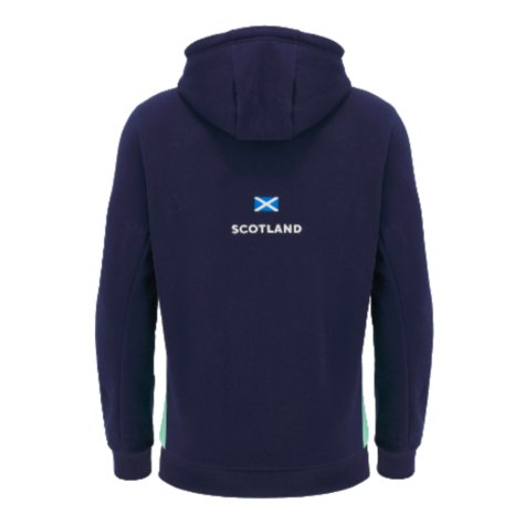 2024-2025 Scotland Rugby Travel Hooded Sweatshirt (Navy) - Kids