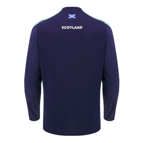 2024-2025 Scotland Rugby LS Training Poly Shirt (Navy)