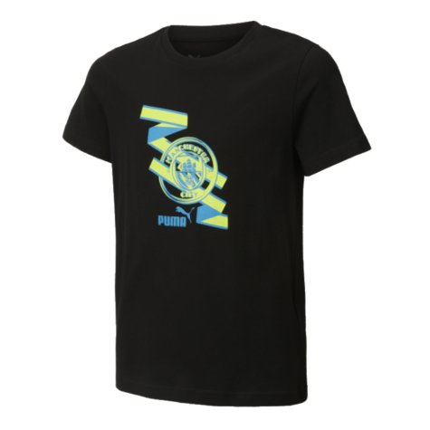 2024-2025 Man City ftblCulture Tee (Black) - Kids (Greenwood 5)