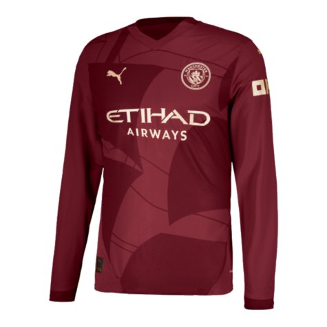 2024-2025 Man City Third Long Sleeve Authentic Shirt (Grealish 10)