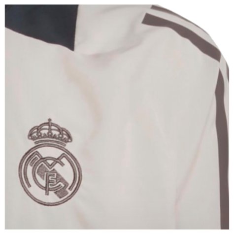 2024-2025 Real Madrid EU Presentation Jacket (Putty Mauve) - Kids