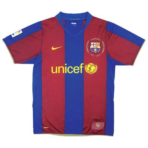 Barcelona 2007-08 Home Shirt (XL) (Excellent) (Messi 19)