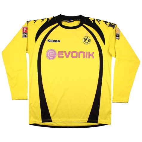 Borussia Dortmund 2009-10 Home Long Sleeve Shirt (Kuba #16) (2XL) (Very Good)