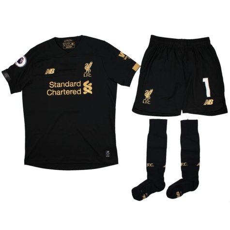 Liverpool 2019-20 GK Home Kit (Kids) (XLB) (Alisson #1) (BNWT)