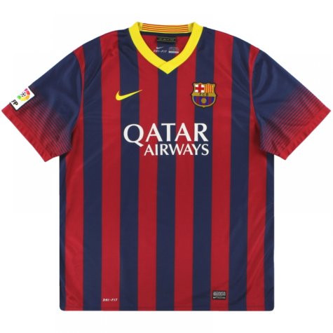 Barcelona 2013-14 Home Shirt (L) Alexis #9 (Good)