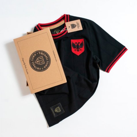 Vintage Albania Black Shqiponjë Soccer Shirt