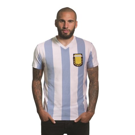 Argentina 1982 V-Neck Number 10 T-Shirt