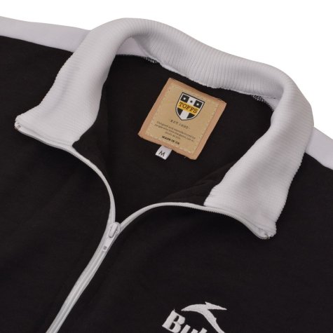 BUKTA Track Top Black with White Panels/Cuffs